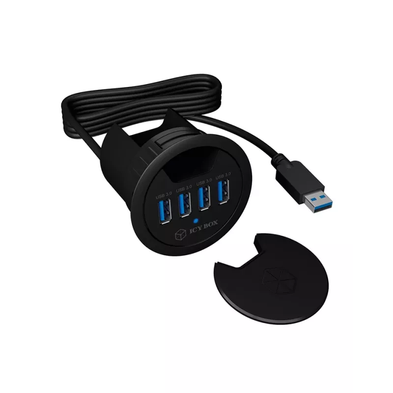 ICY BOX IB-HUB1403 USB 3.2 Gen 1 (3.1 Gen 1) Type-A 5000 Mbit/s Black