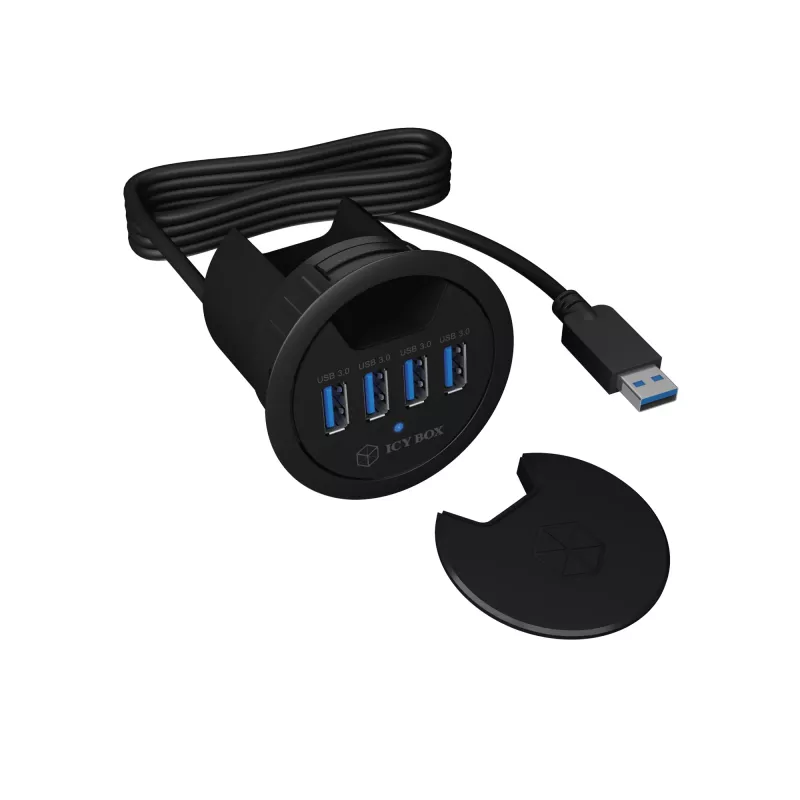 ICY BOX IB-HUB1403 USB 3.2 Gen 1 (3.1 Gen 1) Type-A 5000 Mbit/s Black