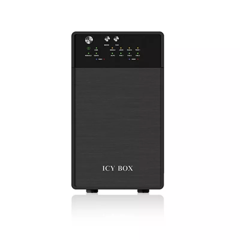 ICY BOX IB-RD3620SU3 disk array 0 TB Desktop Black