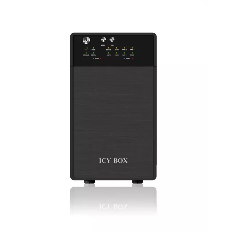 ICY BOX IB-RD3620SU3 disk array 0 TB Desktop Black