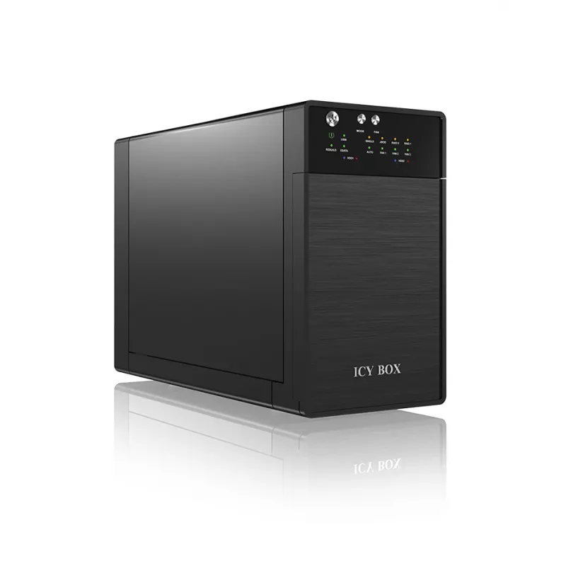 ICY BOX IB-RD3620SU3 disk array 0 TB Desktop Black