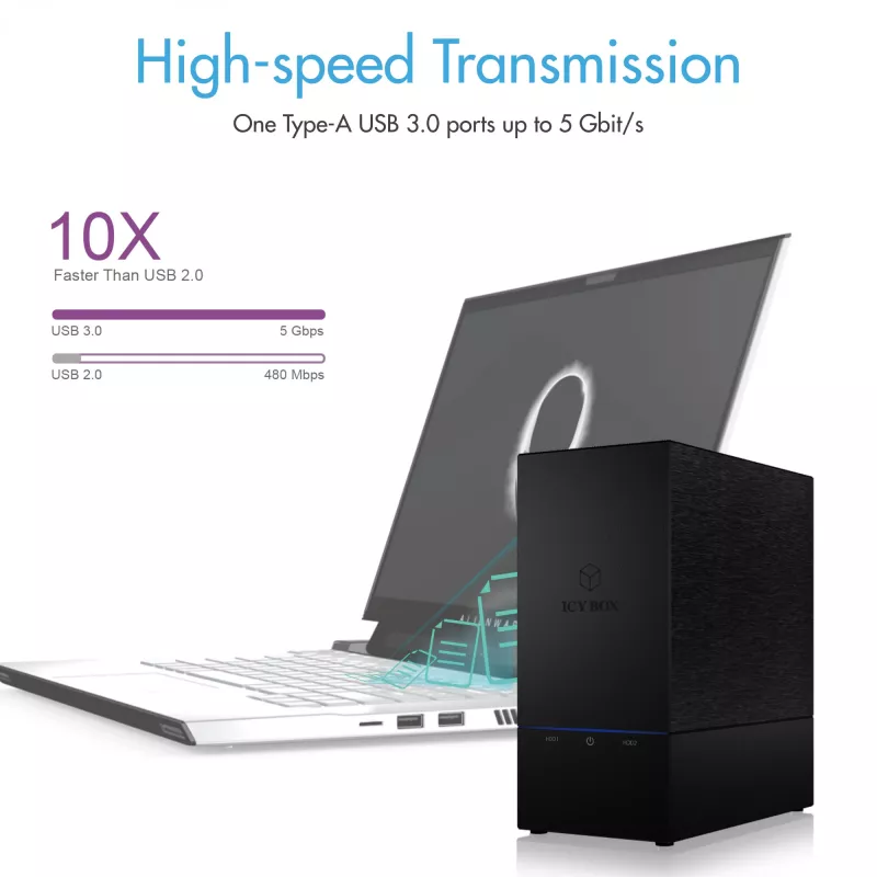 ICY BOX IB-RD3621U3 HDD/SSD enclosure Black 3.5 inch