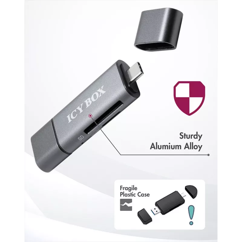 ICY BOX IB-CR200-C card reader USB 2.0 Black