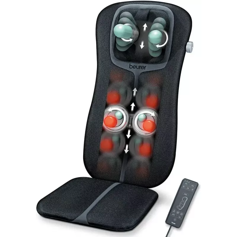 Massage seat cover Beurer MG 254 — shiatsu back and neck massager, heat function, black, 5.4 kg