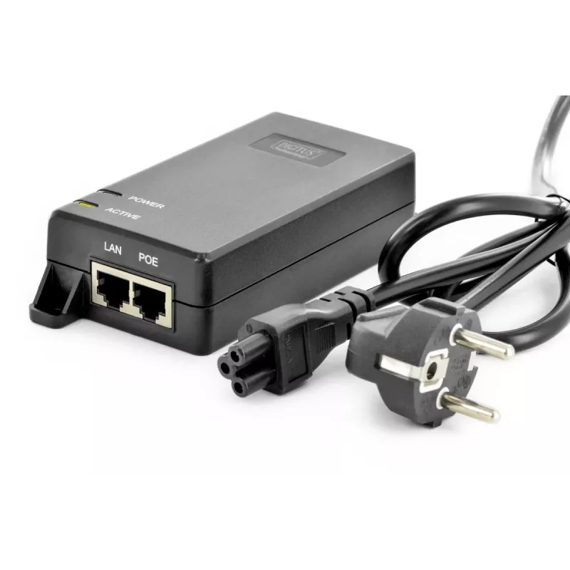 DIGITUS PoE+ Injector, 802.3at 10/100/1000 Mbps Output max. 48V, 30W