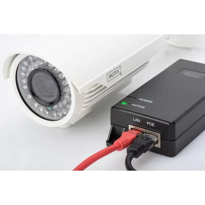 DIGITUS PoE+ Injector, 802.3at 10/100/1000 Mbps Output max. 48V, 30W