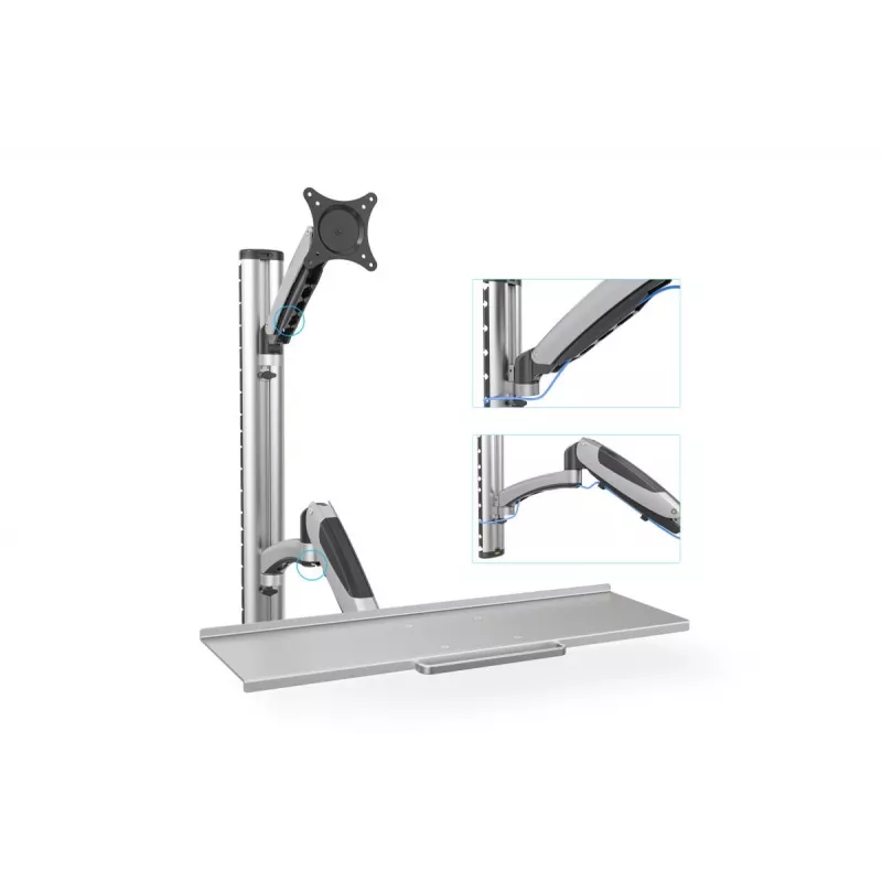 DIGITUS Flexible wall mount forworkspaces for Monitor+Keyboard (DA-90354)