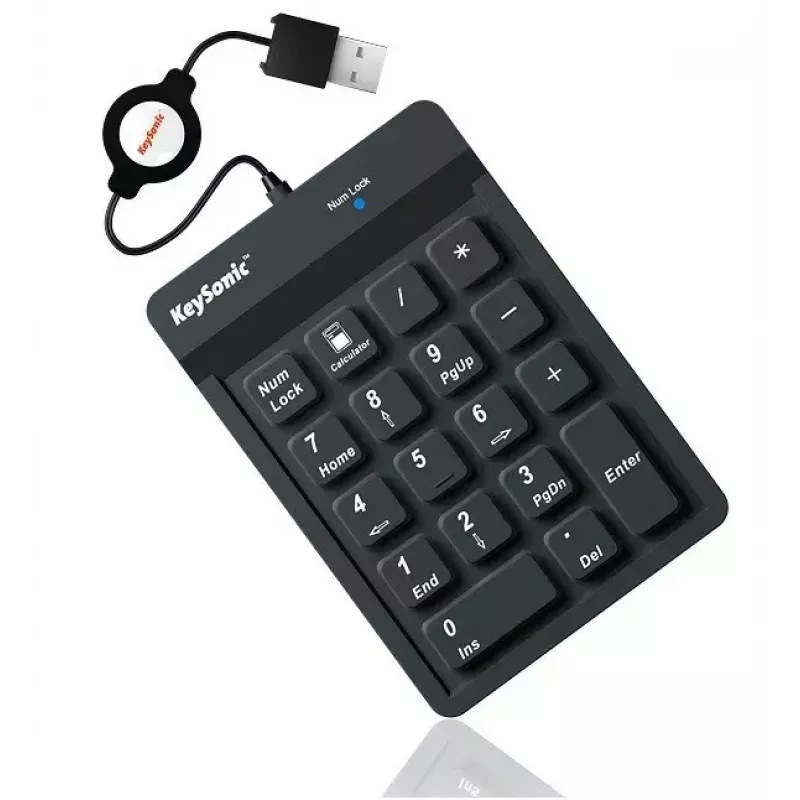 KeySonic ACK-118BK numeric keypad Universal USB Black