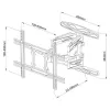 Techly 40-80 Ultra Slim Full Motion LCD TV Wall Mount Bracket Black” ICA-PLB 172L