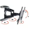 Techly 40-80 Ultra Slim Full Motion LCD TV Wall Mount Bracket Black” ICA-PLB 172L