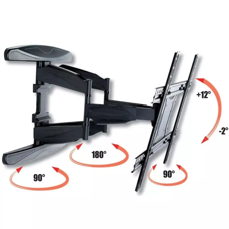 Techly 40-80 Ultra Slim Full Motion LCD TV Wall Mount Bracket Black” ICA-PLB 172L