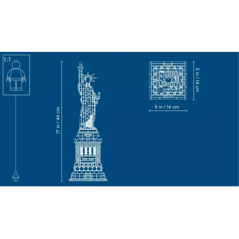 LEGO Architecture Statue of Liberty 21042 building set — 1,685 pieces, detailed model of the Statue of Liberty