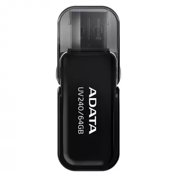 USB flash drive ADATA USB Type-A 2.0 64 GB UV240, black, cap design