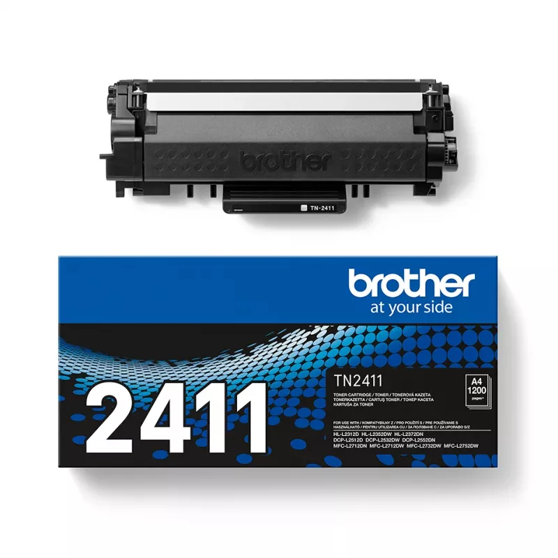 Toner cartridge Brother TN-2411 — Black, 1-pack, Laser printing, ~1200 pages