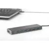 DIGITUS USB 3.0 Hub, 7-port Incl. 5V/3,5A power supply, Aluminium housing
