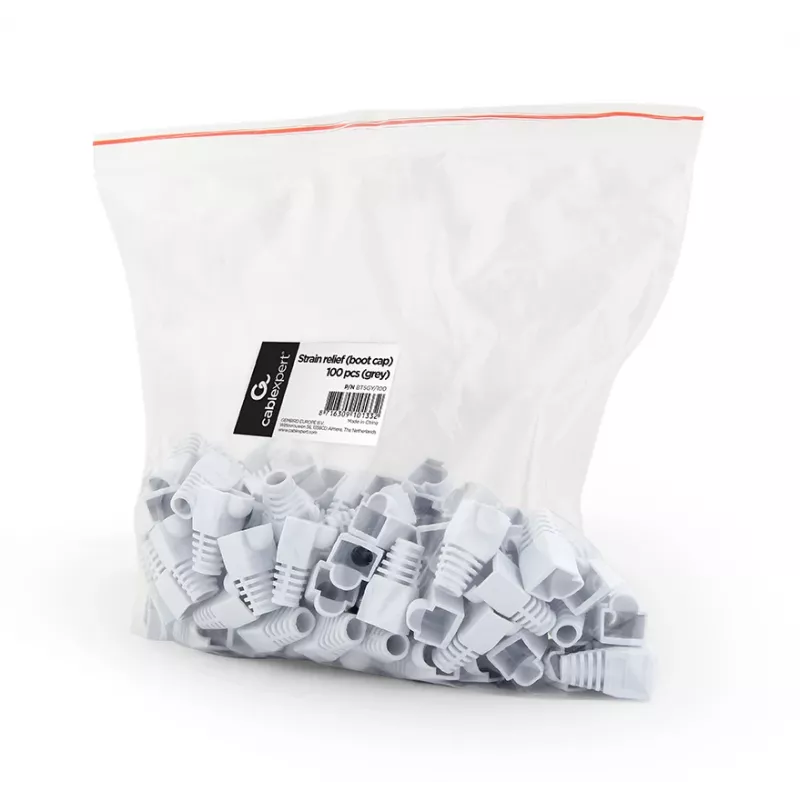 GEMBIRD Strain Relief (Boot Cap), Grey, 100 pcs per Polybag