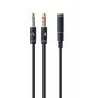 Audio adapter Gembird CCA-418M 3.5mm female to 2×3.5mm male, 0.2 m, black