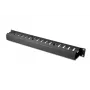 DIGITUS 1U cable management cage detachable rear plate, color black (RAL 9005)