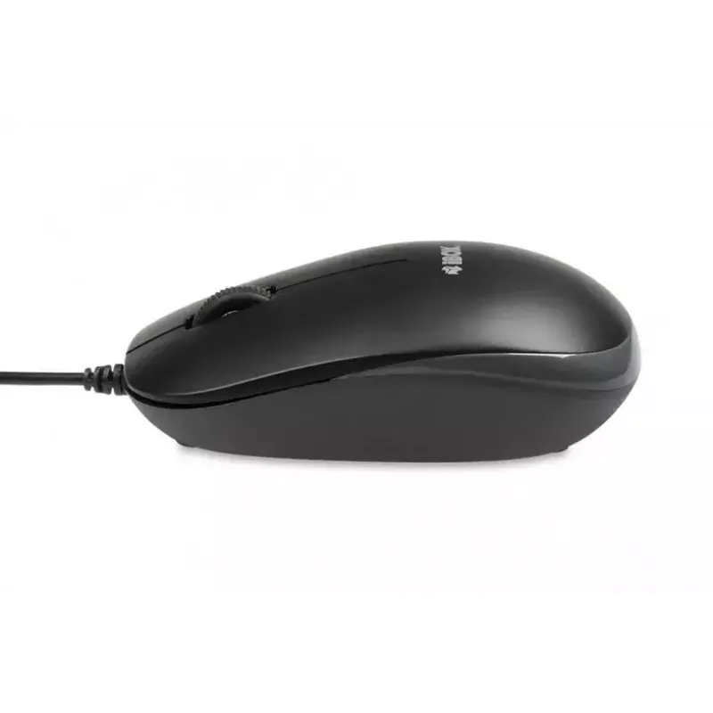 Wired keyboard and mouse set IBOX IKMS606 — full-size QWERTY UK English keyboard, USB, black, mouse 800 DPI