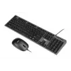 Wired keyboard and mouse set IBOX IKMS606 — full-size QWERTY UK English keyboard, USB, black, mouse 800 DPI