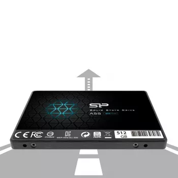 2.5 inch SATA III SSD Silicon Power Ace A55 — 512 GB, 3D TLC, up to 560/530 MB/s, 7 mm, Black