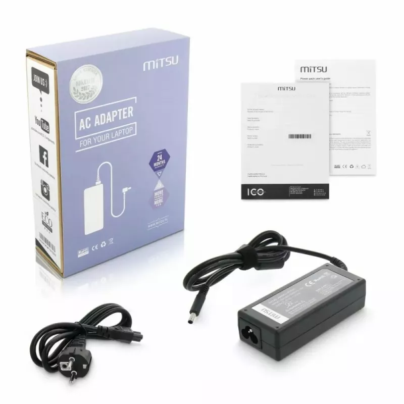 MITSU power supply 5ZM018 19.5V 3.34A with 4.5×3.0 mm pin for Dell