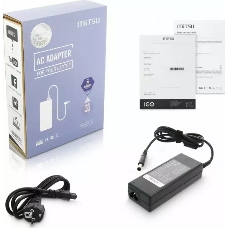 Power supply MITSU ZM/DEL19546 19.5V 4.62A for Dell laptops (model 5ZM019)