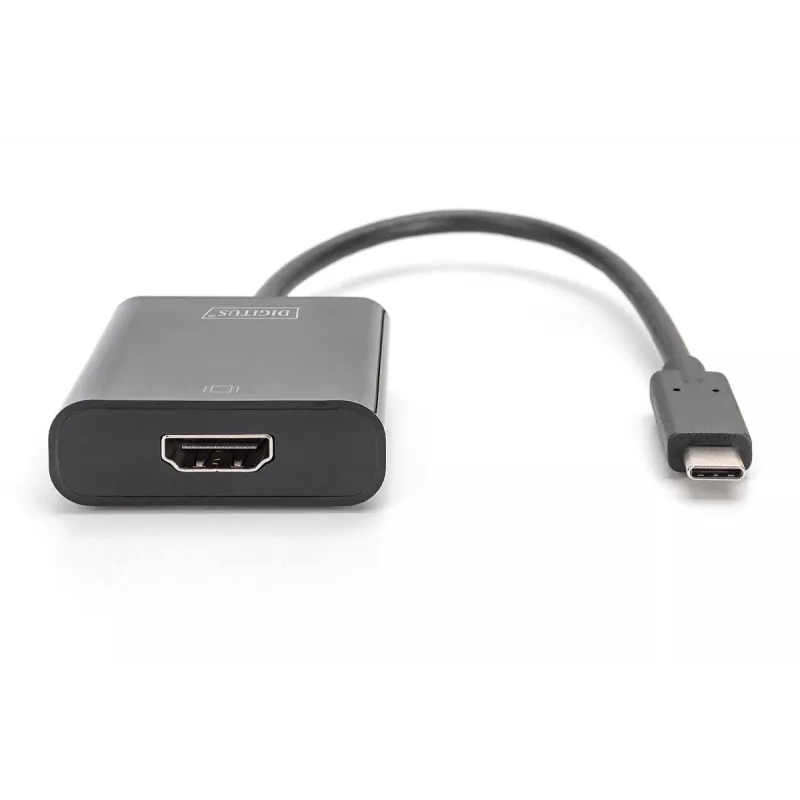 DIGITUS USB Type-C to HDMI Adapter, 4K/30Hz cable length: 20cm black