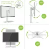 Techly ICA-LCD 260 monitor mount / stand 68.6 cm (27 inch) Desk White