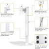 Techly ICA-LCD 260 monitor mount / stand 68.6 cm (27 inch) Desk White