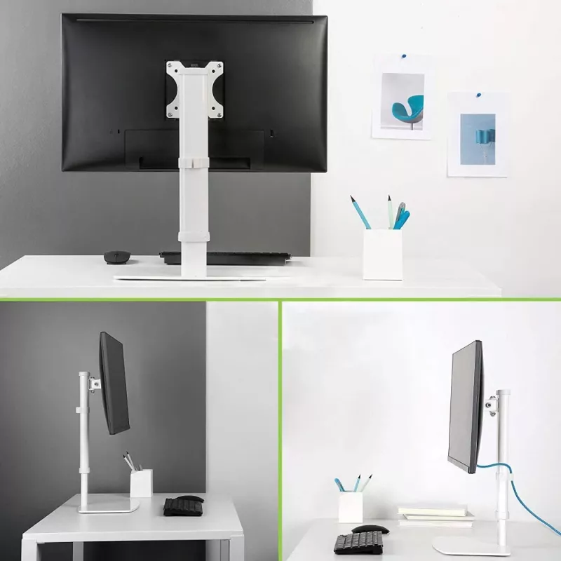 Techly ICA-LCD 260 monitor mount / stand 68.6 cm (27 inch) Desk White