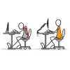 Techly ICA-LCD 514 monitor mount / stand 68.6 cm (27 inch) Desk Black