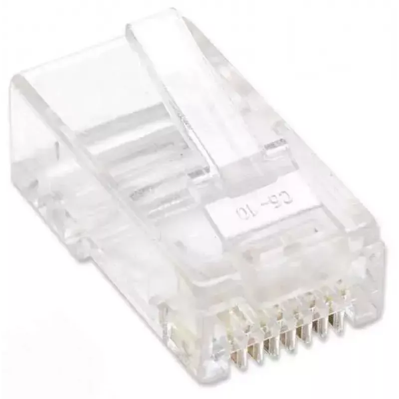 Intellinet RJ45 Modular Plugs, Cat5e, UTP, 3-prong, for solid wire, 15 µ gold plated contacts, 100 pack