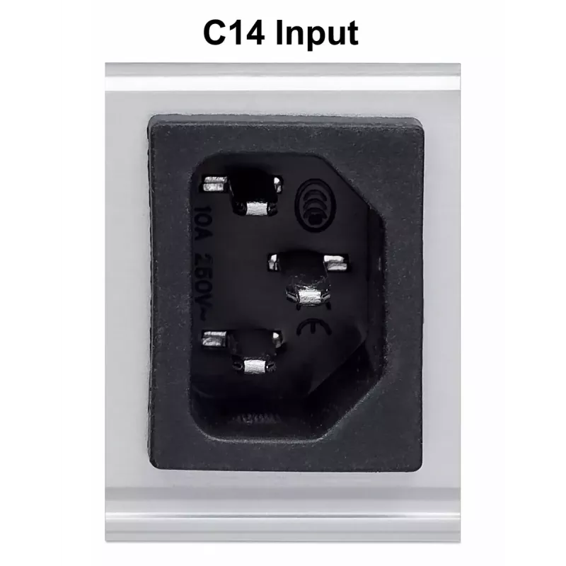 Intellinet 19 inch 1U Rackmount 8-Output C13 Power Distribution Unit (PDU) With Removable Power Cable and Rear C20 Input