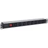 Intellinet 19 inch 1U Rackmount 8-Output C13 Power Distribution Unit (PDU) With Removable Power Cable and Rear C20 Input