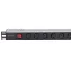 Intellinet 19 inch 1U Rackmount 8-Output C13 Power Distribution Unit (PDU) With Removable Power Cable and Rear C20 Input