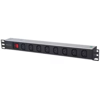 Intellinet 19 inch 1U Rackmount 8-Output C13 Power Distribution Unit (PDU) With Removable Power Cable and Rear C20 Input