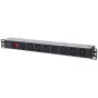 Intellinet 19 inch 1U Rackmount 8-Output C13 Power Distribution Unit (PDU) With Removable Power Cable and Rear C20 Input