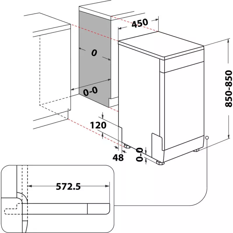 Whirlpool WSFO 3O23 PF Freestanding 10 place settings