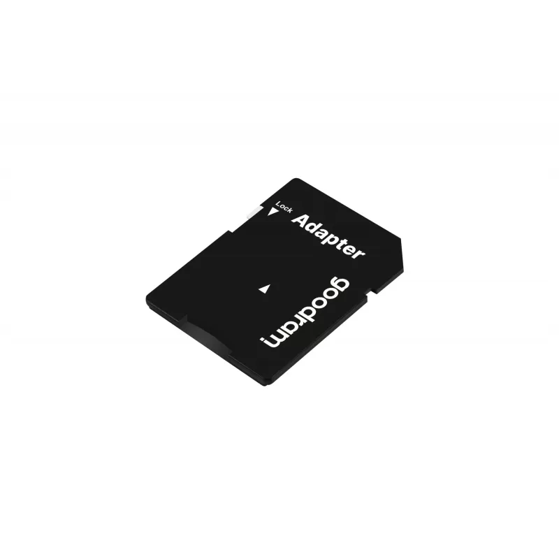 MicroSDXC memory card GOODRAM 64GB UHS‑I Class 10 (U1), read 100 MB/s, write 10 MB/s, with SD adapter, black