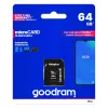 MicroSDXC memory card GOODRAM 64GB UHS‑I Class 10 (U1), read 100 MB/s, write 10 MB/s, with SD adapter, black