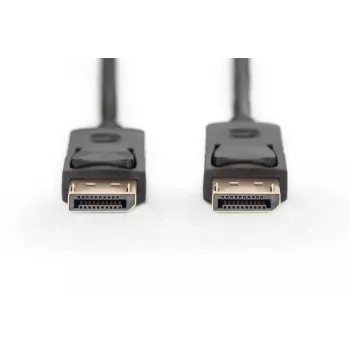 DIGITUS DisplayPort connection cable, DP M/M, 2m w/interlock, DP, 1.1a conform black