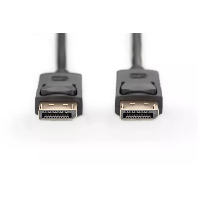 DIGITUS DisplayPort connection cable, DP M/M, 2m w/interlock, DP, 1.1a conform black