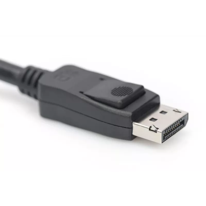 DIGITUS DisplayPort Cable, M/M, 2m w/interlock, Ultra HD 8K, Vers. 1.3/1.4, standard