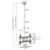 Ceiling mount MACLEAN MC-803 for LED/LCD monitors 23–100 inch up to 50 kg VESA 600×400