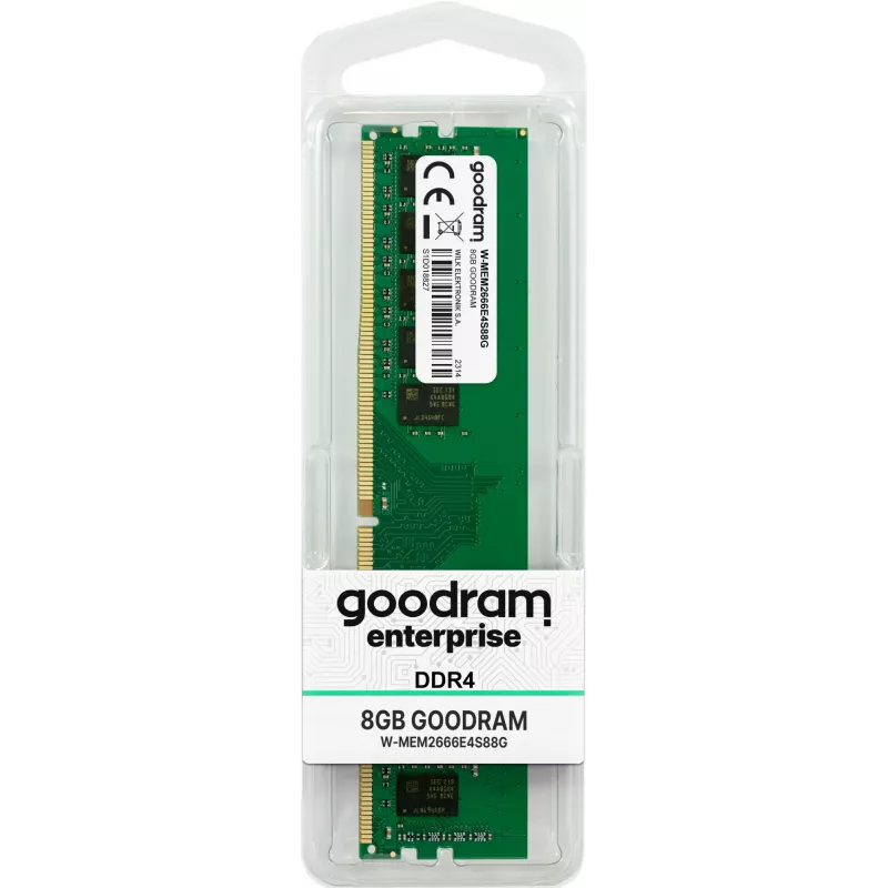 Goodram UDIMM ECC 8GB 1Rx8 2666MHz PC4-21300 W-MEM2666E4S88G