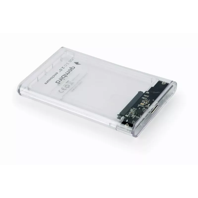 GEMBIRD USB 3.0 2.5in SATA HDD Enclosure For 9.5mm Drive, Transparent Plastic