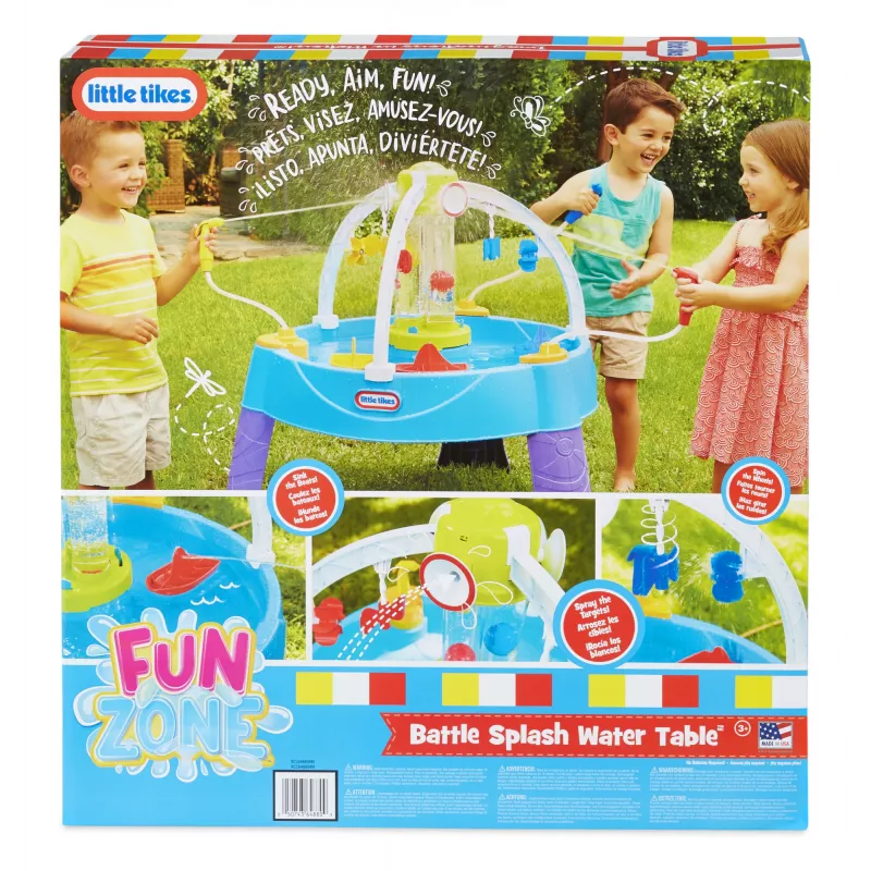 Little Tikes Fun Zone Battle Splash Water Table, Water table, Outdoor, 3 yr(s), Plastic, Multicolour