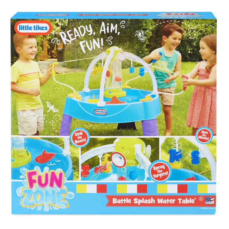 Little Tikes Fun Zone Battle Splash Water Table, Water table, Outdoor, 3 yr(s), Plastic, Multicolour