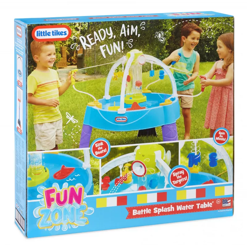 Little Tikes Fun Zone Battle Splash Water Table, Water table, Outdoor, 3 yr(s), Plastic, Multicolour